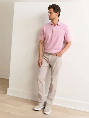 Peter Millar Khaki Performance Five-Pocket Pant Chinos in Light Tan size 32/32